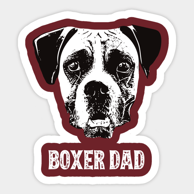 Boxer Dog Dad Sticker by DoggyStyles